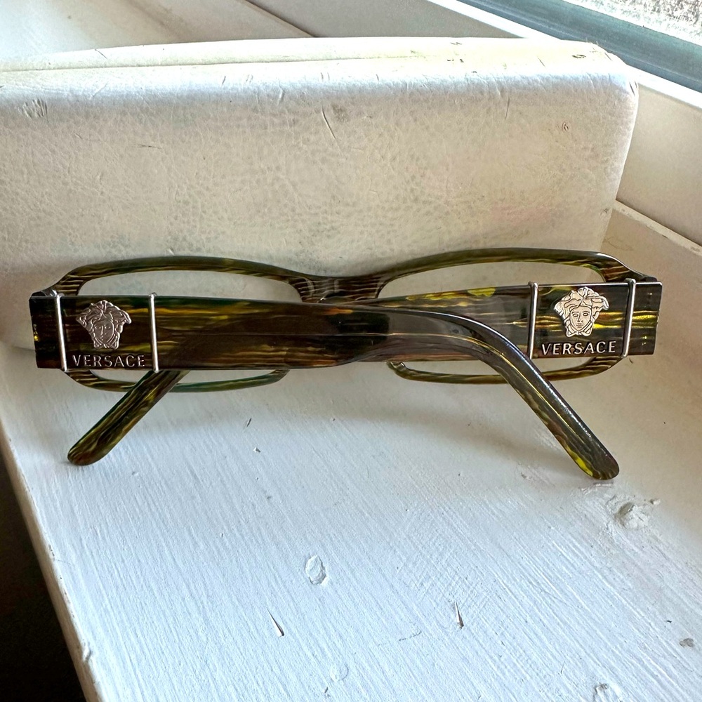 Versace Tortoise Rectangular Glasses - image 3